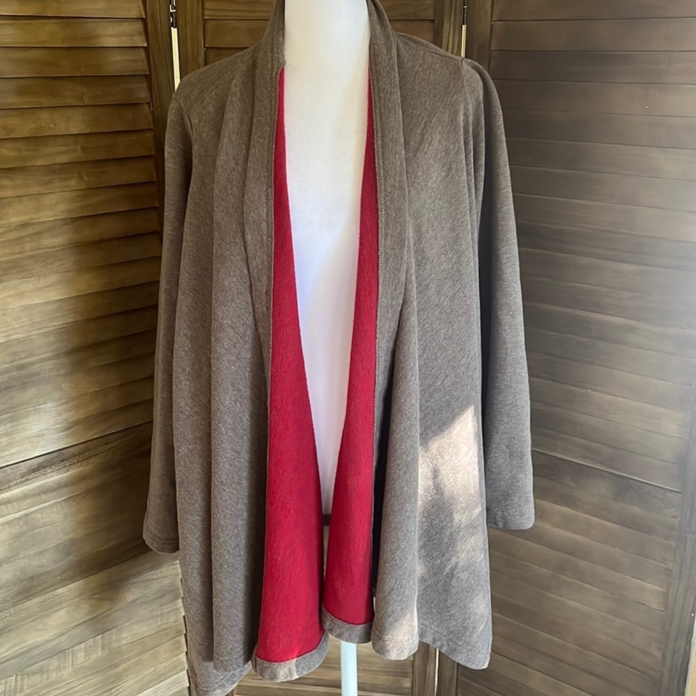 PureJill Asymmetrical One Button Cardigan